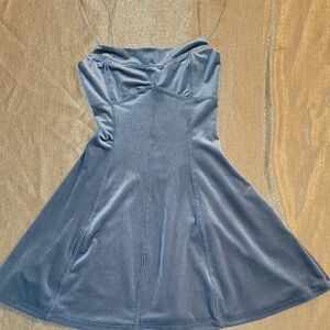Urban Outfitters Gray Strapless A-Line Dress